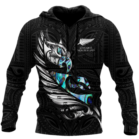 New zealand paua fern wing manaia 3d all over printed shirt and short for man and women MH290620