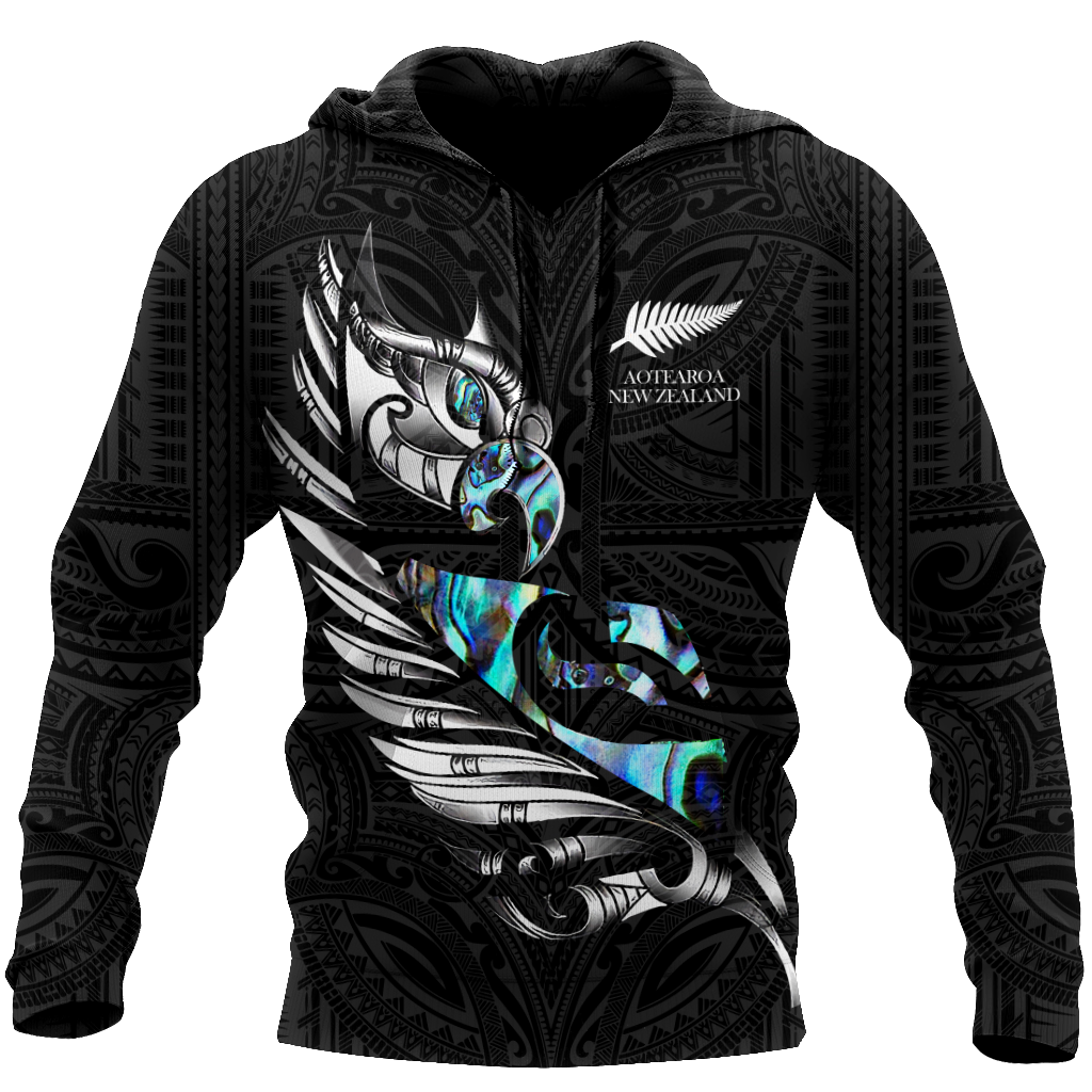 New zealand paua fern wing manaia 3d all over printed shirt and short for man and women MH290620