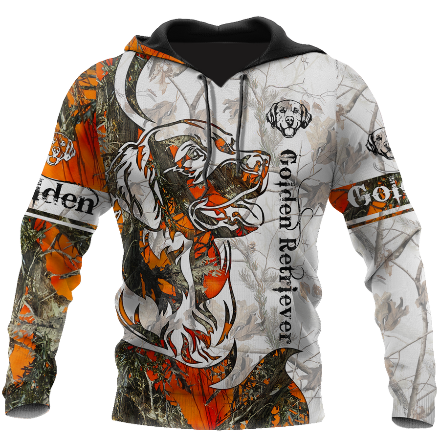 Deer Hunting Golden Retriever Camo 3D All Over Print  Hoodie TR1708203S