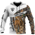 Deer Hunting Customize Name White 3D hoodie shirt for men and women DD09112004