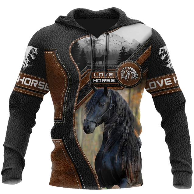 Love Beautiful Horse 3D All Over Printed Shirts For Men And Women TR1505204S-Apparel-MP-Hoodie-S-Vibe Cosy™