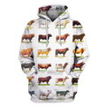 3D All Over Print Cow Hoodie <White>-Apparel-RoosterArt-Hoodie-S-Vibe Cosy™