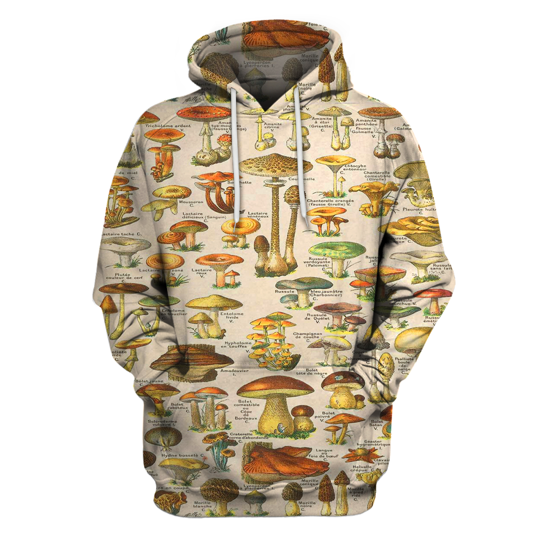 3D All Over Print Champignons Hoodie-Apparel-6teenth World-Hoodie-S-Vibe Cosy™