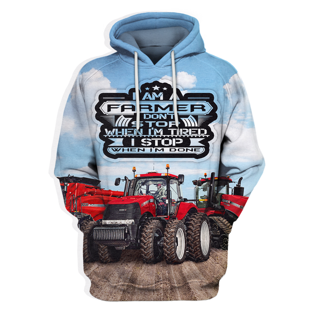 3D All Over Print Tractor Hoodie-Apparel-6teenth World-Hoodie-S-Vibe Cosy™