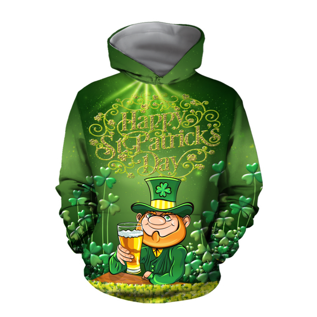 Happy St Patrick's Day Irish Hoodie T-Shirt Sweatshirt for Men and Women Pi170205-Apparel-NM-Hoodie-S-Vibe Cosy™