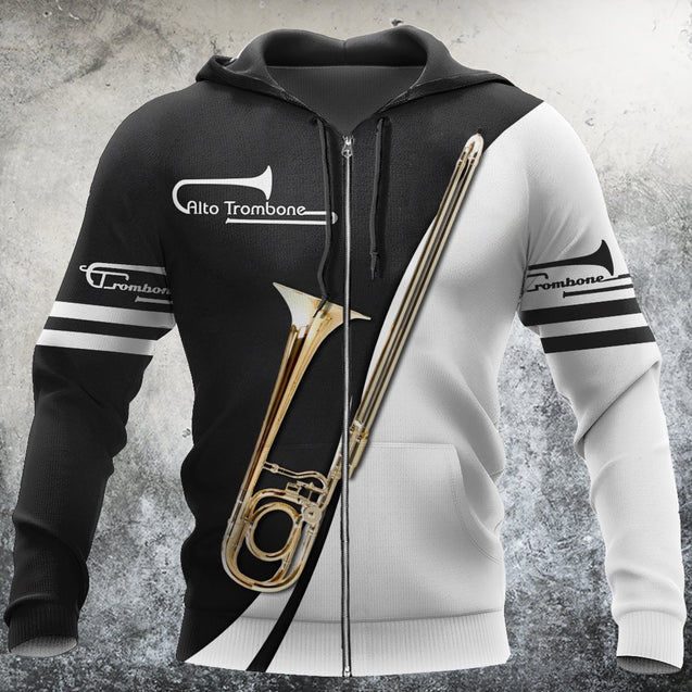 Alto trombone music 3d hoodie shirt for men and women HG HAC101206-Apparel-HG-Zip hoodie-S-Vibe Cosy™