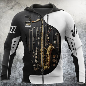 Saxophone music 3d hoodie full ver2 HG HAC21201-Apparel-HG-Zip hoodie-S-Vibe Cosy™