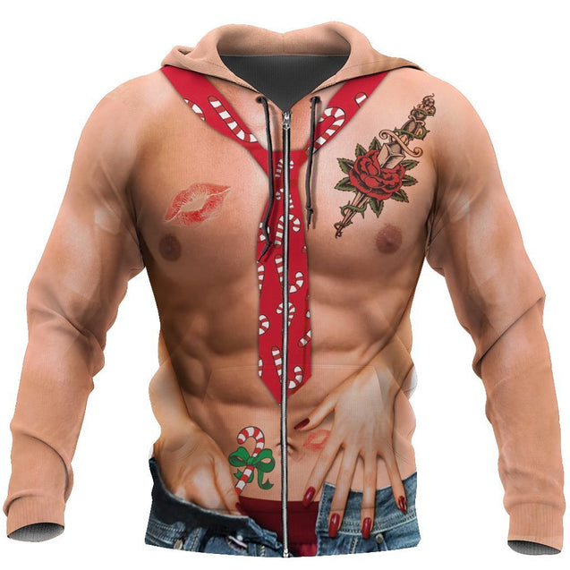 Beautiful 3D body ugly sweater HAC20 HG14102-Apparel-HG-Zipped Hoodie-S-Vibe Cosy™