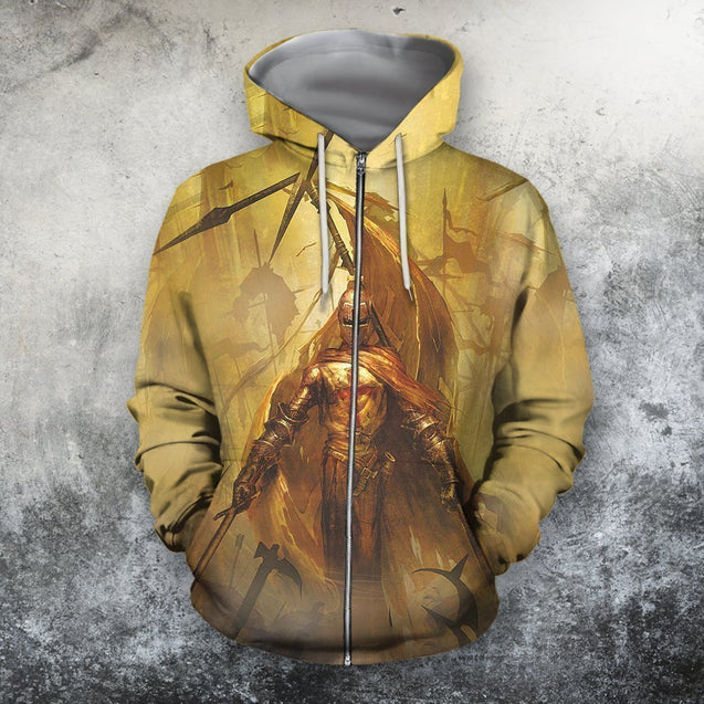 3D All Over Printed Knights Templar Shirts-Apparel-HP Arts-ZIPPED HOODIE-S-Vibe Cosy™