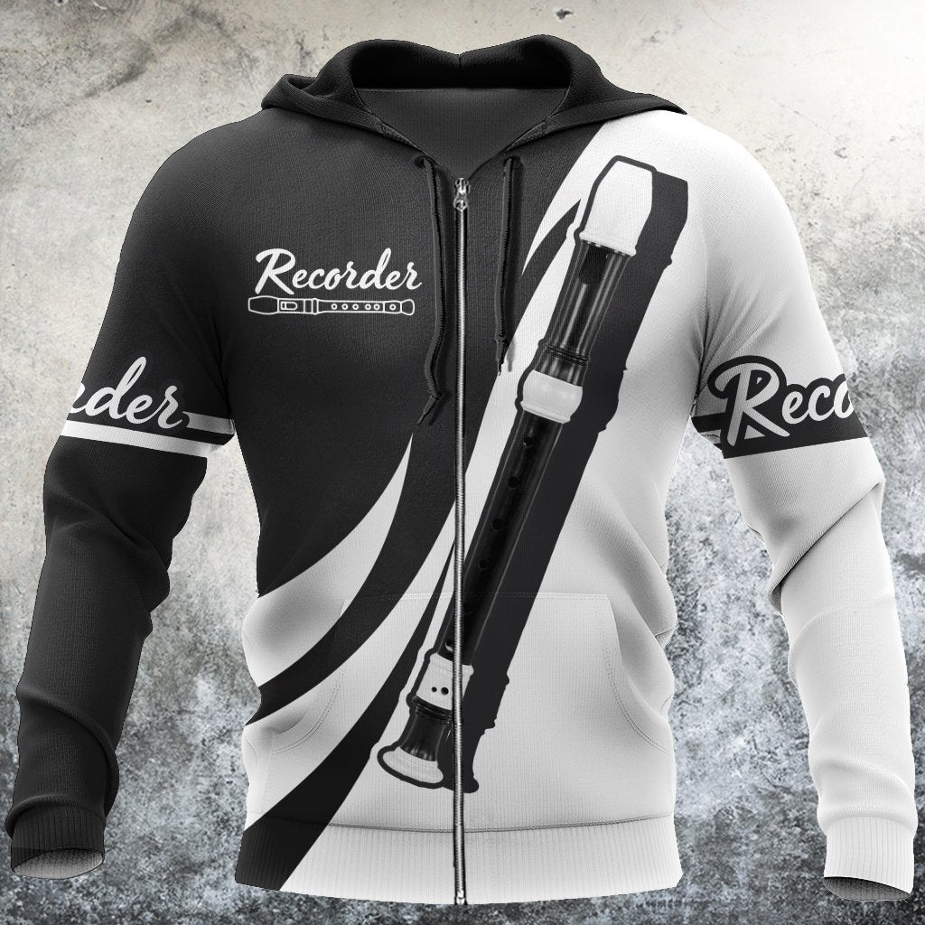 Recorder music 3d hoodie shirt for men and women HG HAC25122-Apparel-HG-Zip hoodie-S-Vibe Cosy™