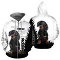 Dachshund Dog Lover 3D Full Printed Shirt For Men And Women Pi281209-Apparel-MP-Zipped Hoodie-S-Vibe Cosy™