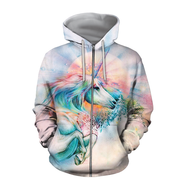 Beautiful Horse 3D All Over Printed shirt for Men and Women Pi060104-Apparel-NNK-Zipped Hoodie-S-Vibe Cosy™