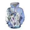 Beautiful Love Horse winter set for Women - Blue Version Pi201203-Apparel-NNK-Zipped Hoodie-S-Vibe Cosy™