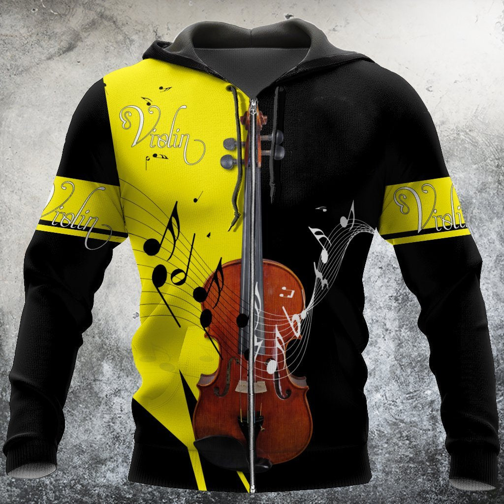 Violin music 3d hoodie shirt for men and women HG HAC16122-Apparel-HG-Zip hoodie-S-Vibe Cosy™