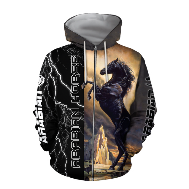 Black Stallion Arabian Horse 3D All Over Printed Shirt Hoodie Pi301202-Apparel-TA-Hoodie-S-Vibe Cosy™