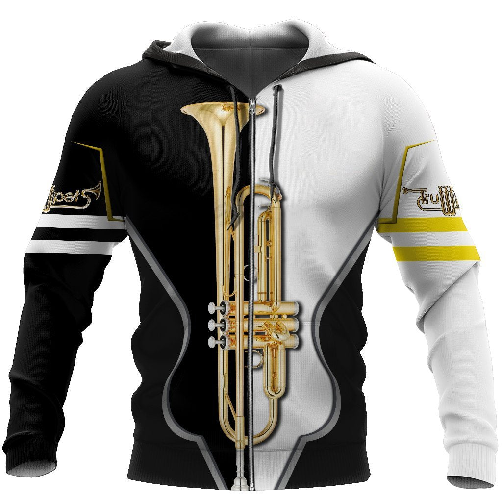 Trumpet music 3d hoodie full HG HAC291101-Apparel-HG-Zip hoodie-S-Vibe Cosy™