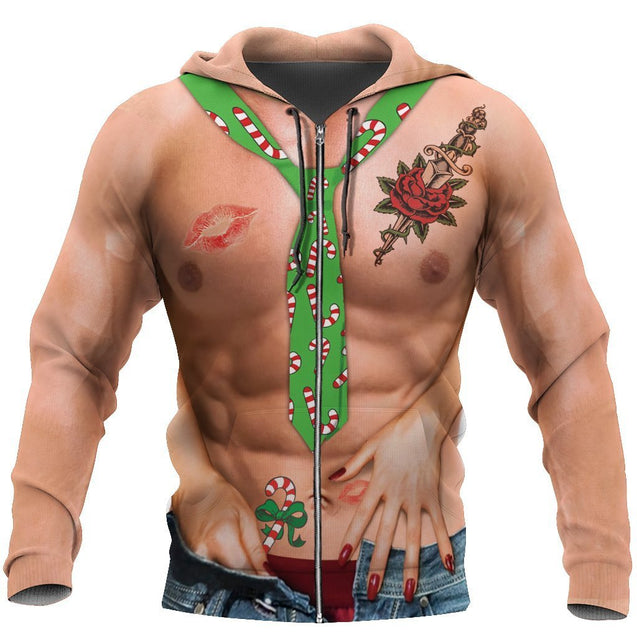 Beautiful 3D Over Printed Body Christmas Collection HAC19 HG14101-Apparel-HG-Zipped Hoodie-S-Vibe Cosy™