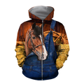 Baby Horse Hoodie T-Shirt Sweatshirt for Men and Women Pi180201-Apparel-NM-Zip hoodie-S-Vibe Cosy™