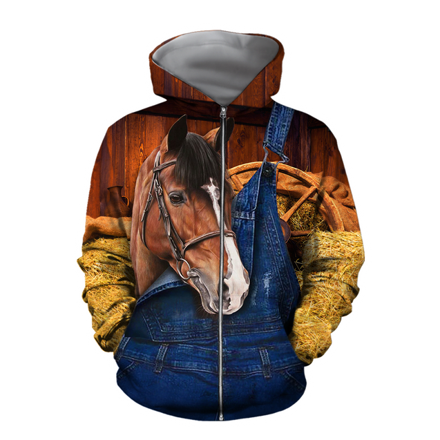 Baby Horse Hoodie T-Shirt Sweatshirt for Men and Women Pi180201-Apparel-NM-Zip hoodie-S-Vibe Cosy™