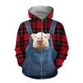 Baby Pigs Hoodie T-Shirt Sweatshirt for Men and Women Pi130201-Apparel-NM-Zip hoodie-S-Vibe Cosy™