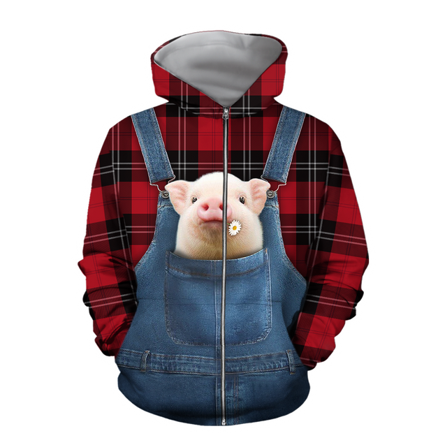 Baby Pigs Hoodie T-Shirt Sweatshirt for Men and Women Pi130201-Apparel-NM-Zip hoodie-S-Vibe Cosy™