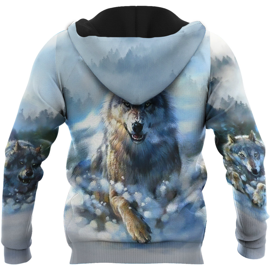 Native Wolf 3D All Over Print Hoodie T Shirt For Men and Women NTN09052003