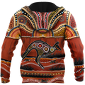 Aboriginal Kangaroo running Lizard Art summer shirts for men and women