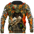 Duck Hunting Labrador Retriever Orange Camo 3D All Over Print  Hoodie Pi17082001S