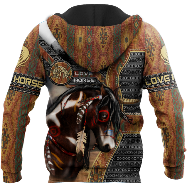 Native Horse 3D All Over Printed Hoodie For Men And Women TR1311206ND