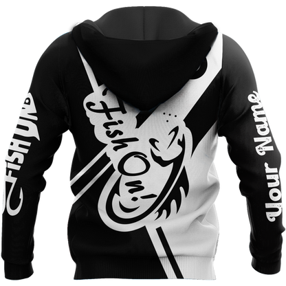 Fish on Custom name - muddy camo fishing 3d all over printed shirts for men and women