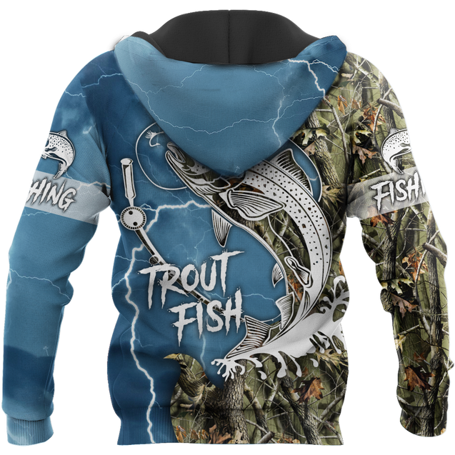 Trout Fishing blue Tattoo camo shirts for men and women TR2108202