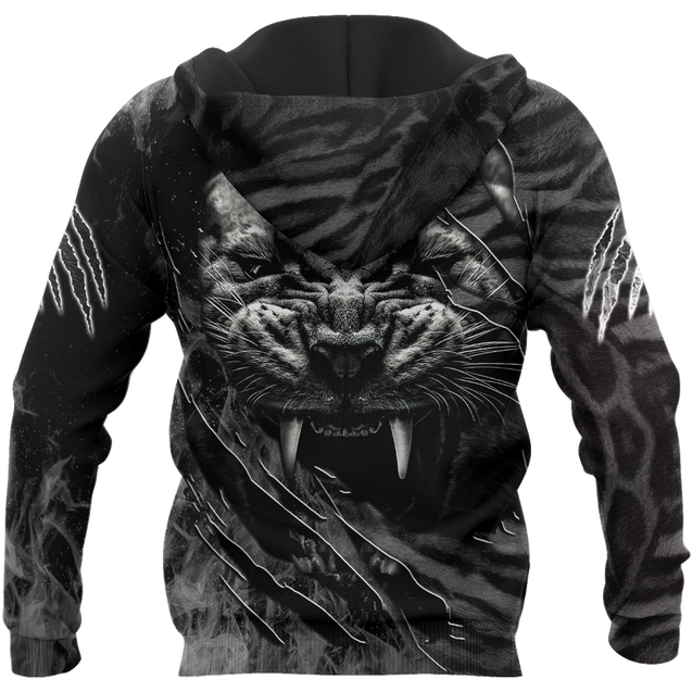 Warrior White Tiger Hoodie Over Printed for Men and Women