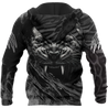 Warrior White Tiger Hoodie Over Printed for Men and Women