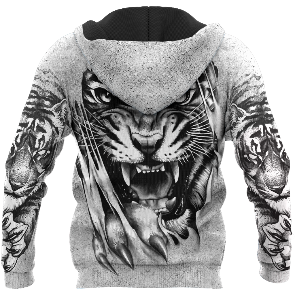 3D Tiger Tattoo Potrait  Over Printed Shirt for Men and Women