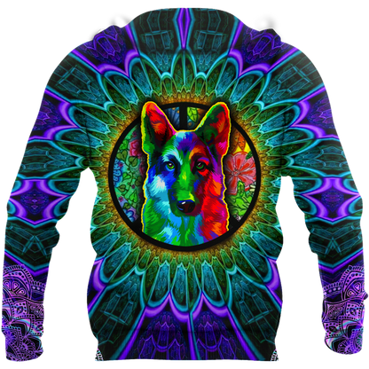 Psychedelic Hippie German Shepherd Unisex Shirts VP17102002