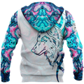 Paua shell wolf tattoo 3d all over printed shirt and short for man and women-Apparel-PL8386-Hoodie-S-Vibe Cosy™