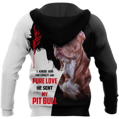 Premium God Sent Me My Pit Bull Unisex Shirts