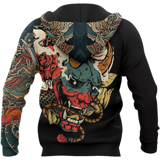 Samurai Tattoo Art Hoodie T Shirt For Men and Women HAC220604-NM-Apparel-NM-Hoodie-S-Vibe Cosy™