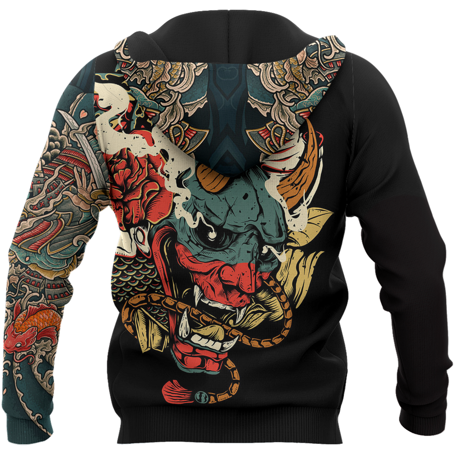 Samurai Tattoo Art Hoodie T Shirt For Men and Women HAC220604-NM-Apparel-NM-Hoodie-S-Vibe Cosy™