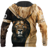 I Love Lion Over Printed Hoodie