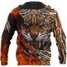 Warrior Tiger Hoodie Over Printed for Men and Women