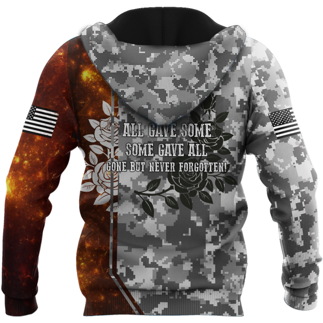 Memorial day Remember and honor the heroes 3D over printed shirts grey TR140402A-Apparel-Huyencass-Zipped Hoodie-S-Vibe Cosy™