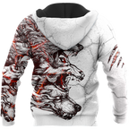 Three Gray Wolfs White Tattoo 3D All Over Printed Unisex Shirts