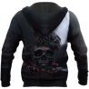 Skull And Owl All Over Printed Hoodie For Men And Women MEI