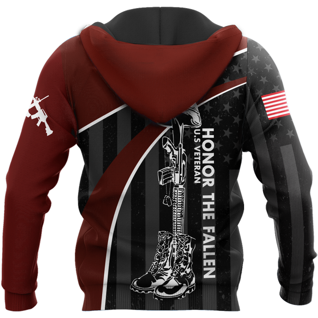 Veteran Honor the fallen 3d all over printed shirts for men and women TR1905206S-Apparel-Huyencass-Hoodie-S-Vibe Cosy™