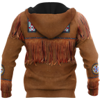 Native Cowboy Jacket No1 Cosplay 3D Over Printed Unisex Deluxe Hoodie ML