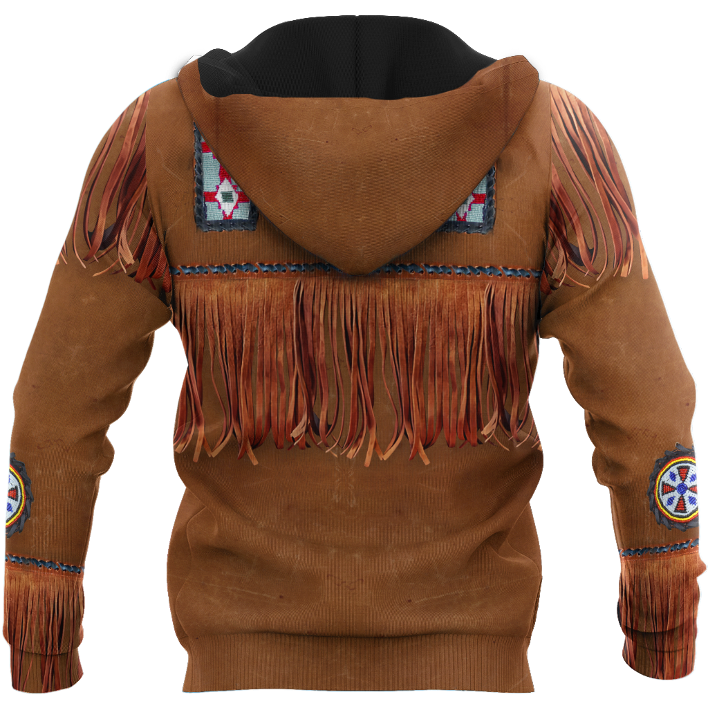 Native Cowboy Jacket No1 Cosplay 3D Over Printed Unisex Deluxe Hoodie ML