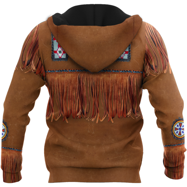 Native Cowboy Jacket No1 Cosplay 3D Over Printed Unisex Deluxe Hoodie ML