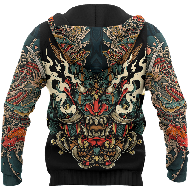 Samurai Tattoo Art Hoodie T Shirt For Men and Women HAC220602-NM-Apparel-NM-Hoodie-S-Vibe Cosy™