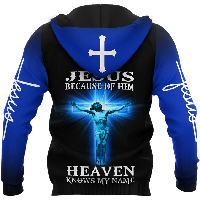 Jesus Because Of Him Heaven Knows My Name 3D All Over Printed Shirts TA09112001S